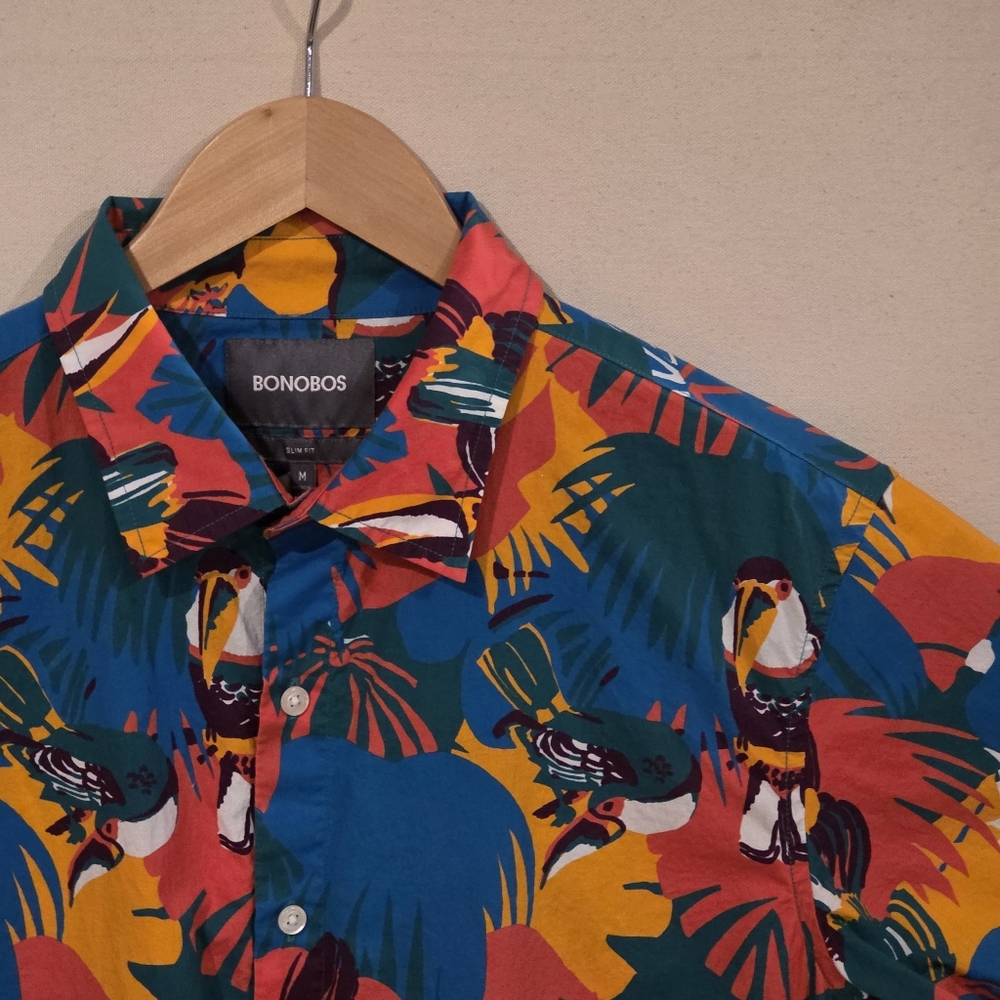 Bonobos Short Sleeve Slim Fit Button Down M